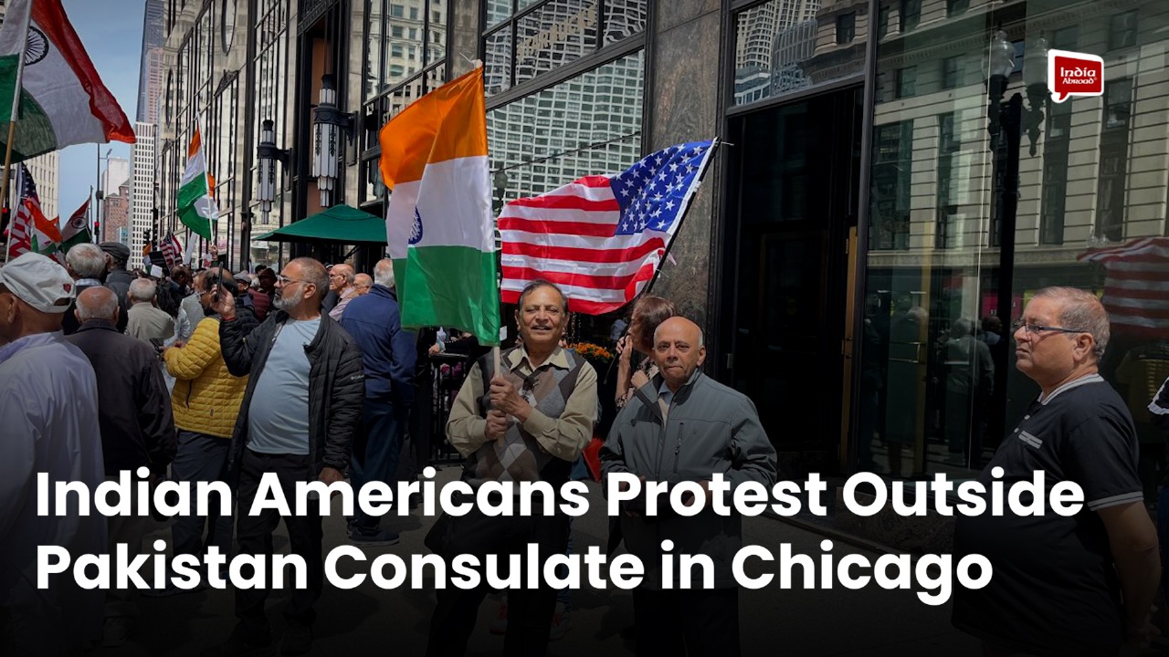Pahalgam Attack: Indian Americans Protest Outside Pakistan Consulate in Chicago